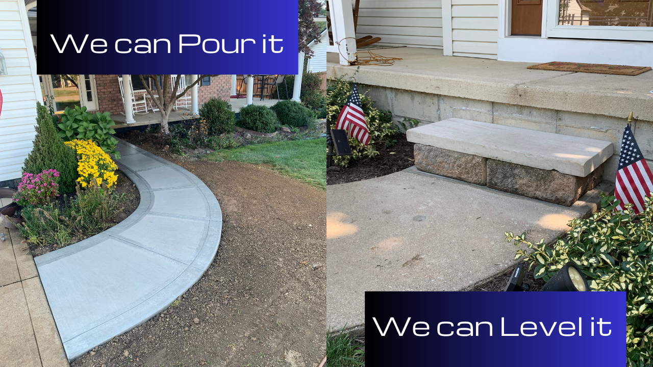 We can pour concrete or level it